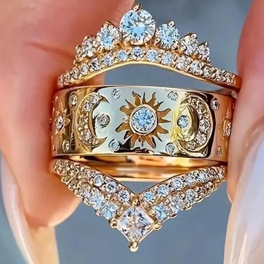 💥Gold and Silver Women's Ring Set